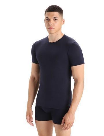 Icebreaker Merino Anatomica Lyhyt Sleeve Crewe T-Shirt Miesten Alusvaatteet Laivastonsininen | FI 1301GSOL